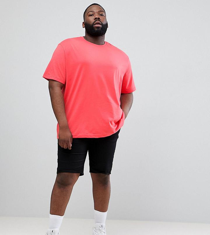 Jacamo Plus Crew Neck T-shirt In Orange - Orange