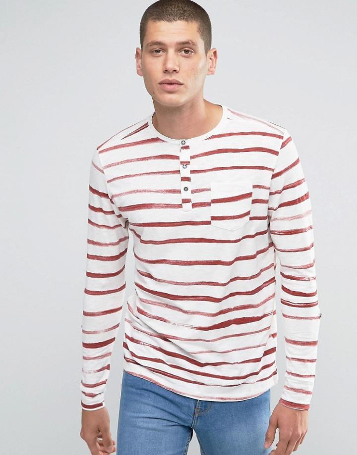 Jack And Jones Premium Grandad T-shirt - Red