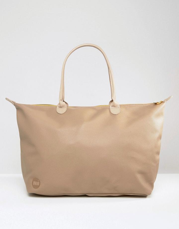 Mi-pac Faux Tumbled Leather Weekender - Beige