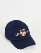 Gant Cap In Navy With Shield Logo