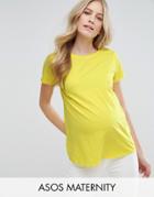Asos Maternity Crew Neck T-shirt - Yellow