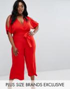 Truly You Kimono Sleeve Jumpsuit - Red