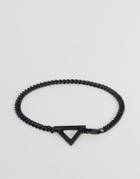 Icon Brand Triangle Chain Bracelet In Black - Black