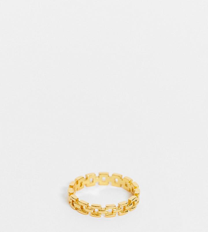 Bloom & Bay Chain Detail Gold Plated Ring