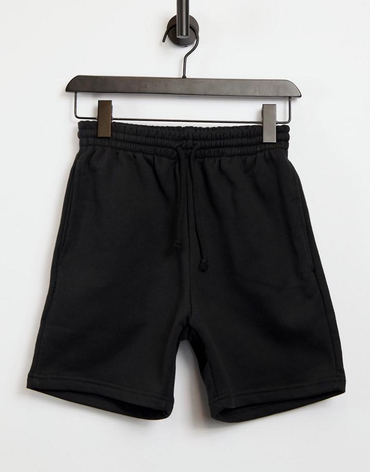 Pull & Bear Lounge Sweatpants Short In Black
