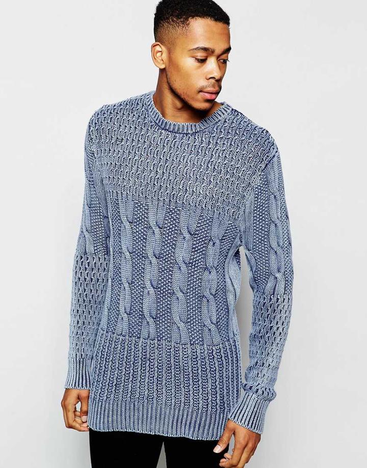 Nana Judy Sweater In Oversized Fit - Blue