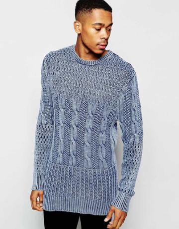 Nana Judy Sweater In Oversized Fit - Blue