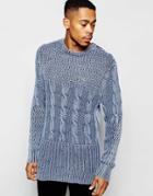 Nana Judy Sweater In Oversized Fit - Blue