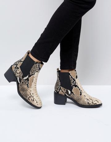 St Sana Kitten Heel Chelsea Boot - Beige