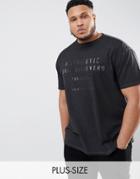 Replika Plus T-shirt With Distressed Chest Print - Black