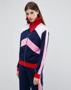 Asos Tracksuit Top With Color Block Panels - Multi