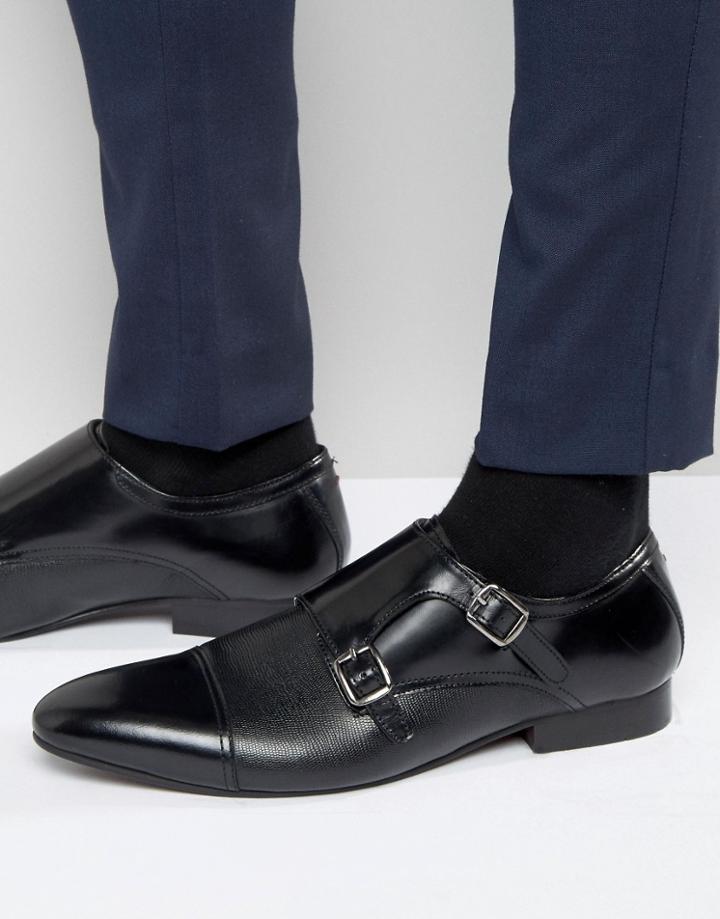 Kg Kurt Geiger Cozier Leather Monk Shoes - Black