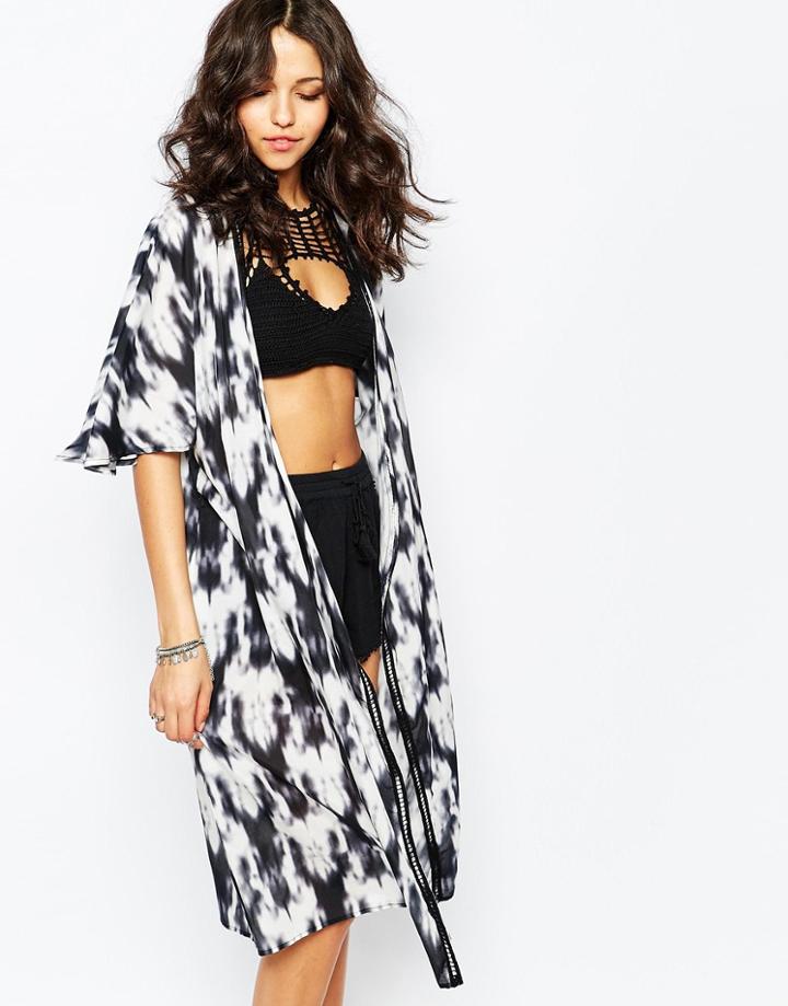 Stevie May Sky Dye Print Kimono - Multi