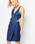 Dr Denim Agata Cut Out Denim Dress - Blue