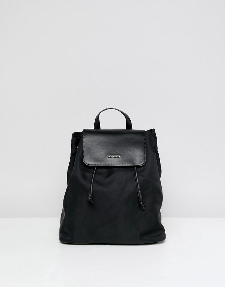 Ted Baker Nylon Drawstring Backpack - Black