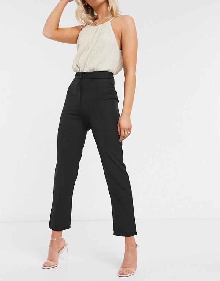 Club L London Tailored Cigarette Pants In Black