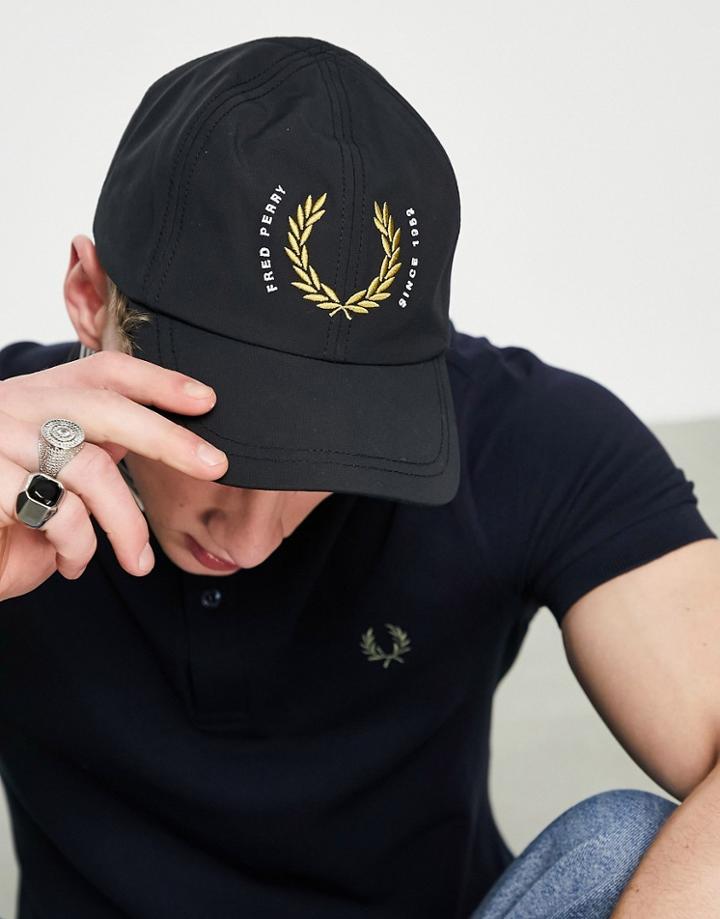Fred Perry Laurel Wreath Cap In Black
