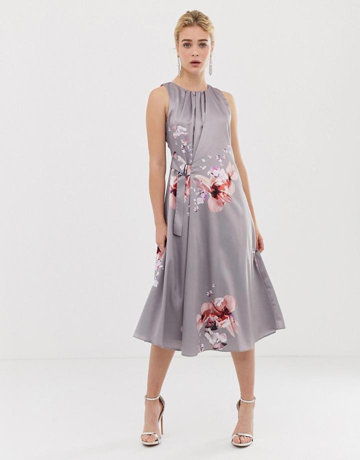 Coast Claude Floral Tier Dress - Purple