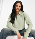 The North Face Sherpa Cropped Fleece In Green Exclusive To Asos