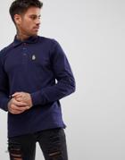 Luke Sport Longmead Long Sleeve Polo Shirt In Navy - Navy