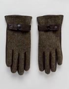 Boardmans Harris Tweed Gloves - Brown