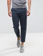 Selected Homme Tapered Cropped Smart Pants - Blue