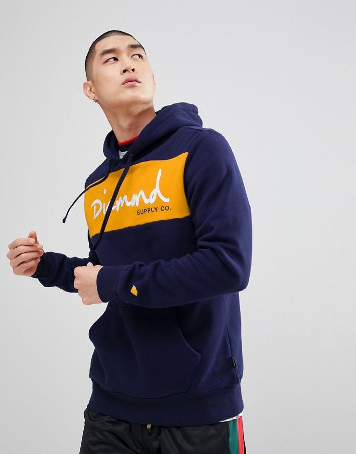 Diamond Supply Og Script Hoodie In Blue - Blue