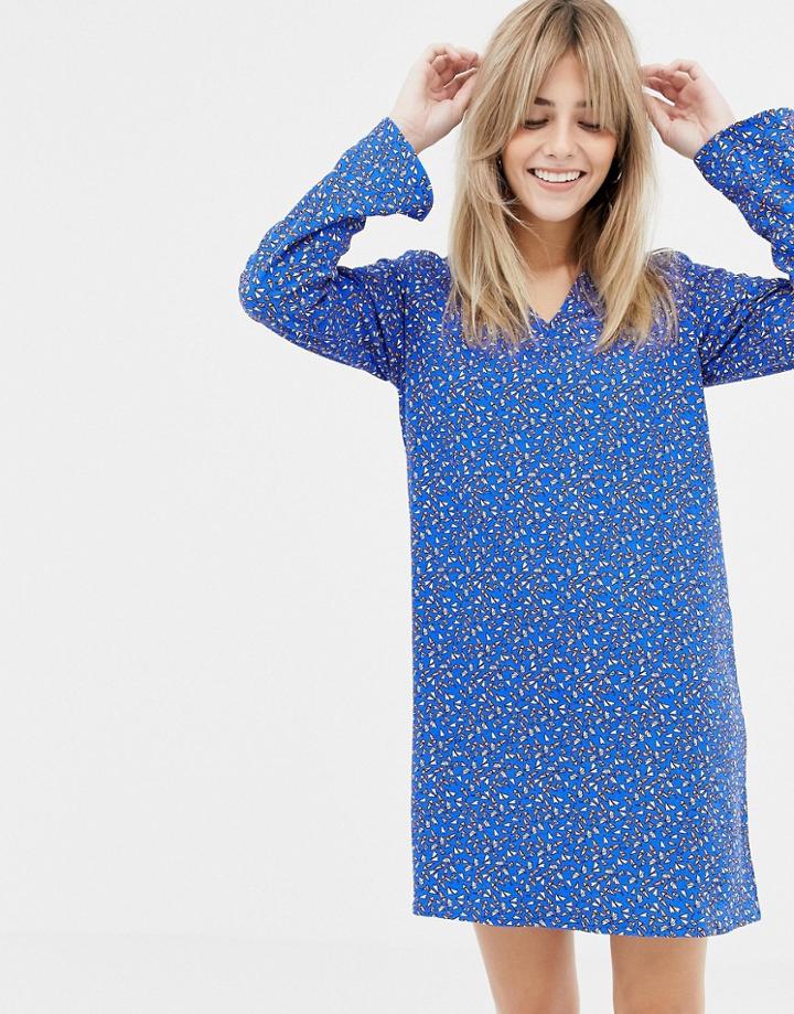 Vero Moda V Neck Printed Shift Dress - Multi