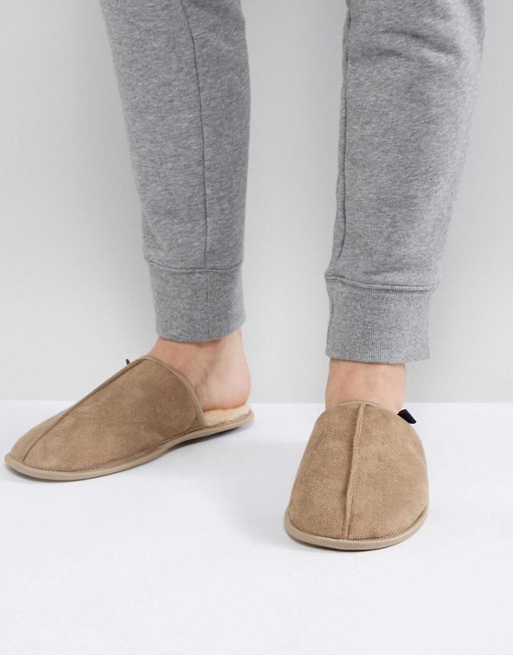 Ben Sherman Sheepskin Front Seam Mule - Tan