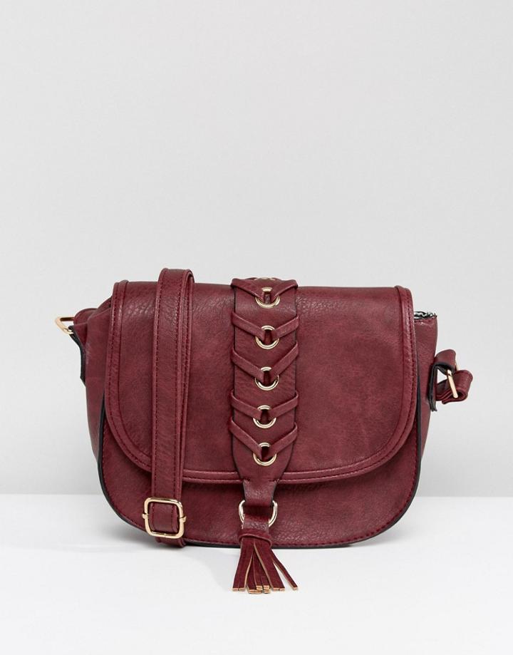 Yoki Saddle Bag With Tassel Detail - Red
