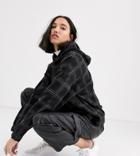 Native Youth Exclusive Oversized Hoodie In Check Co-rd-black