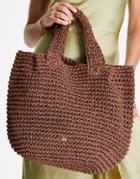 Nali Raffia Shoulder Bag In Brown
