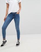 Noisy May Eve Back Zipped Skinny Jeans - Blue