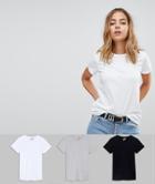 Asos Petite Ultimate T-shirt With Crew Neck 3 Pack - Multi