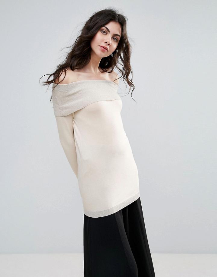 Vero Moda Contrast Sweater - Cream