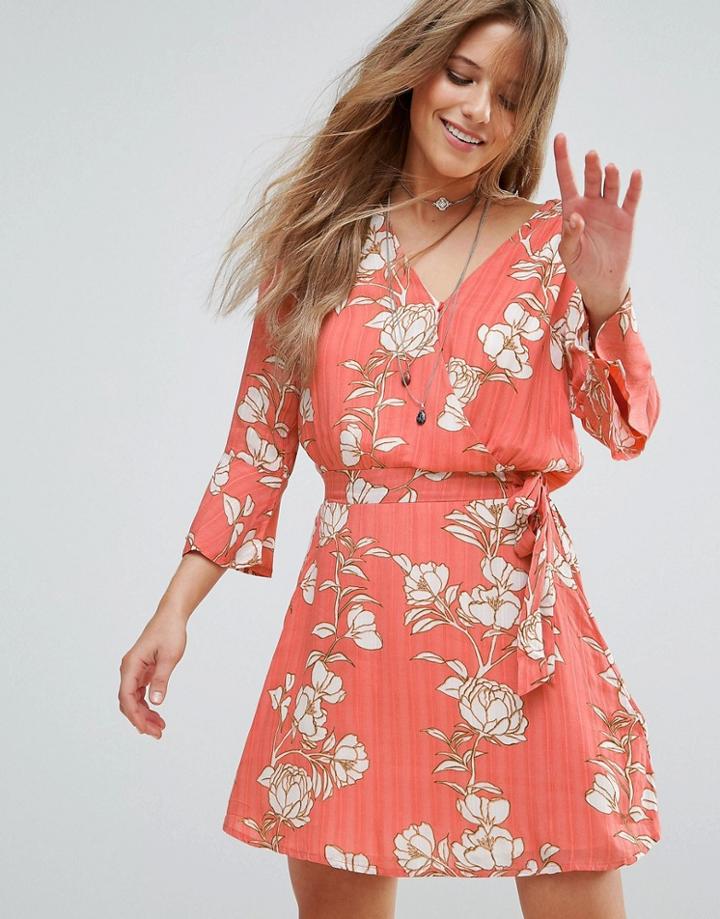 Minkpink Lovina Floral Wrap Dress - Multi