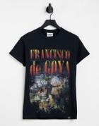 Vintage Supply T-shirt In Black With Francisco De Goya Print