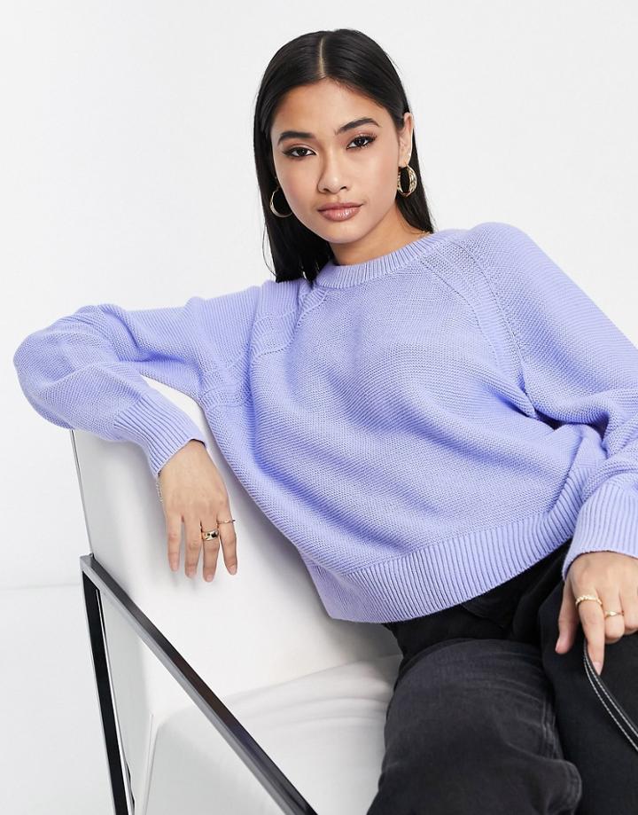French Connection Summer Knit Sweater In Baby Blue