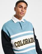Asos Design Oversized Rugby Sweatshirt In Color Block With City Print-green