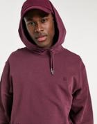 Jack & Jones Overdyed Relaxed Fit Hoodie In Burgundy-red