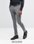 Religion Super Skinny Suit Pant In Dogstooth - Gray