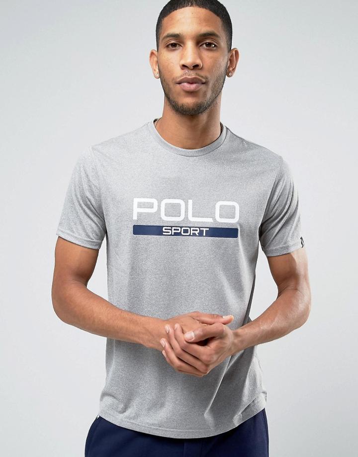 Polo Sport By Ralph Lauren Regular Fit Large Logo T-shirt In Gray - Gr