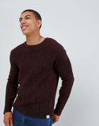 Only & Sons Ribbed Sweater - Red