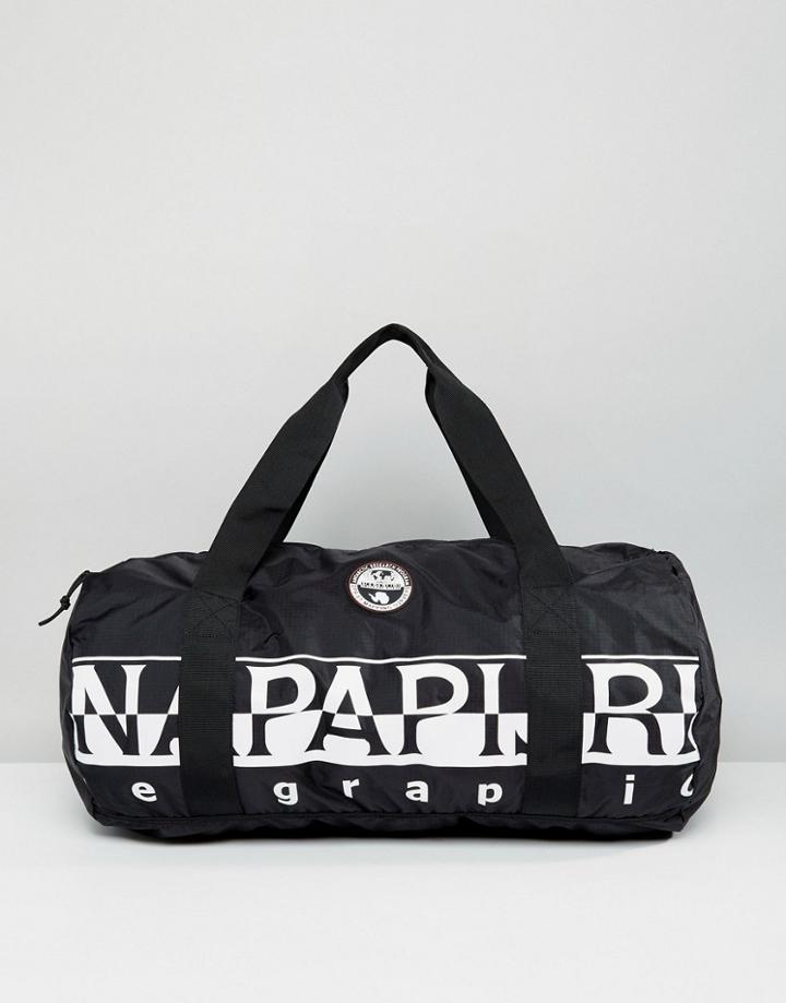 Napapijri Tier 1 Bering Duffle Bag In Black - Black