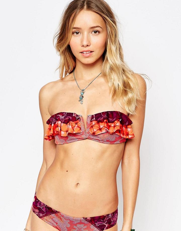 Maaji Ruffle Strapless Bikini Top