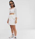 Reclaimed Vintage Inspired Pelmet Skirt In Ecru Wash - Cream