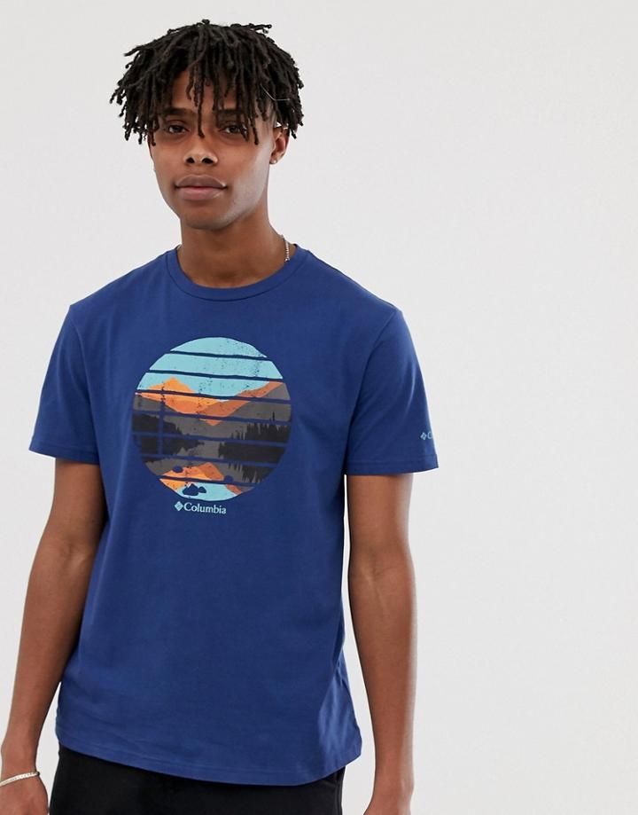 Columbia Lana Montaine T-shirt In Navy - Navy
