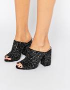 London Rebel Block Heel Mules - Multi