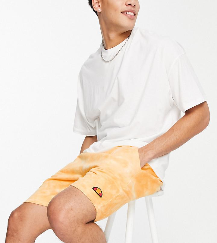 Ellesse Tie Dye Shorts In Orange