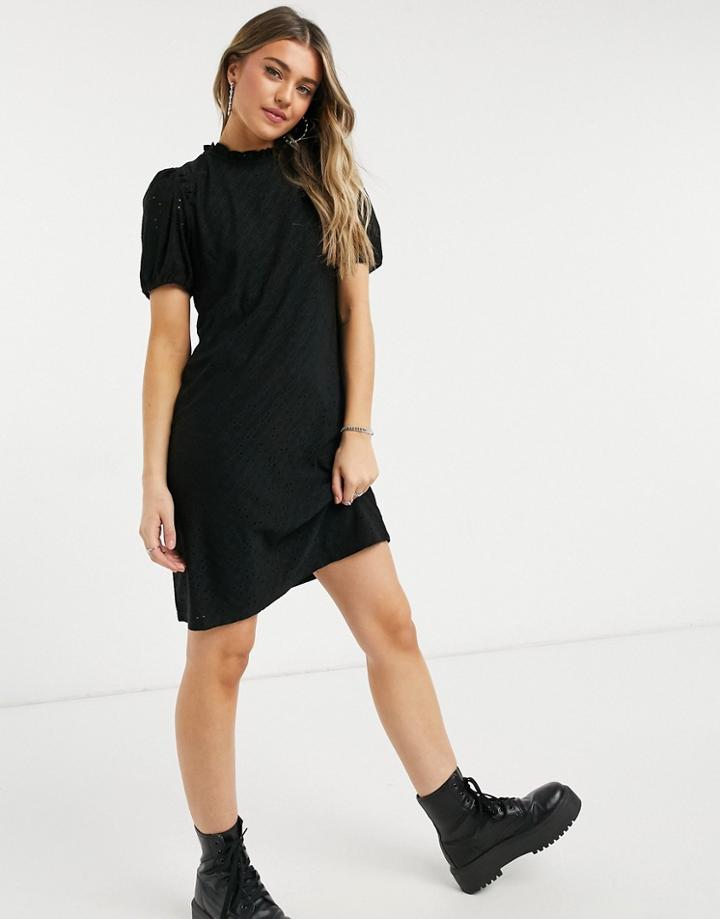 Vila Mini Smock Dress In Black